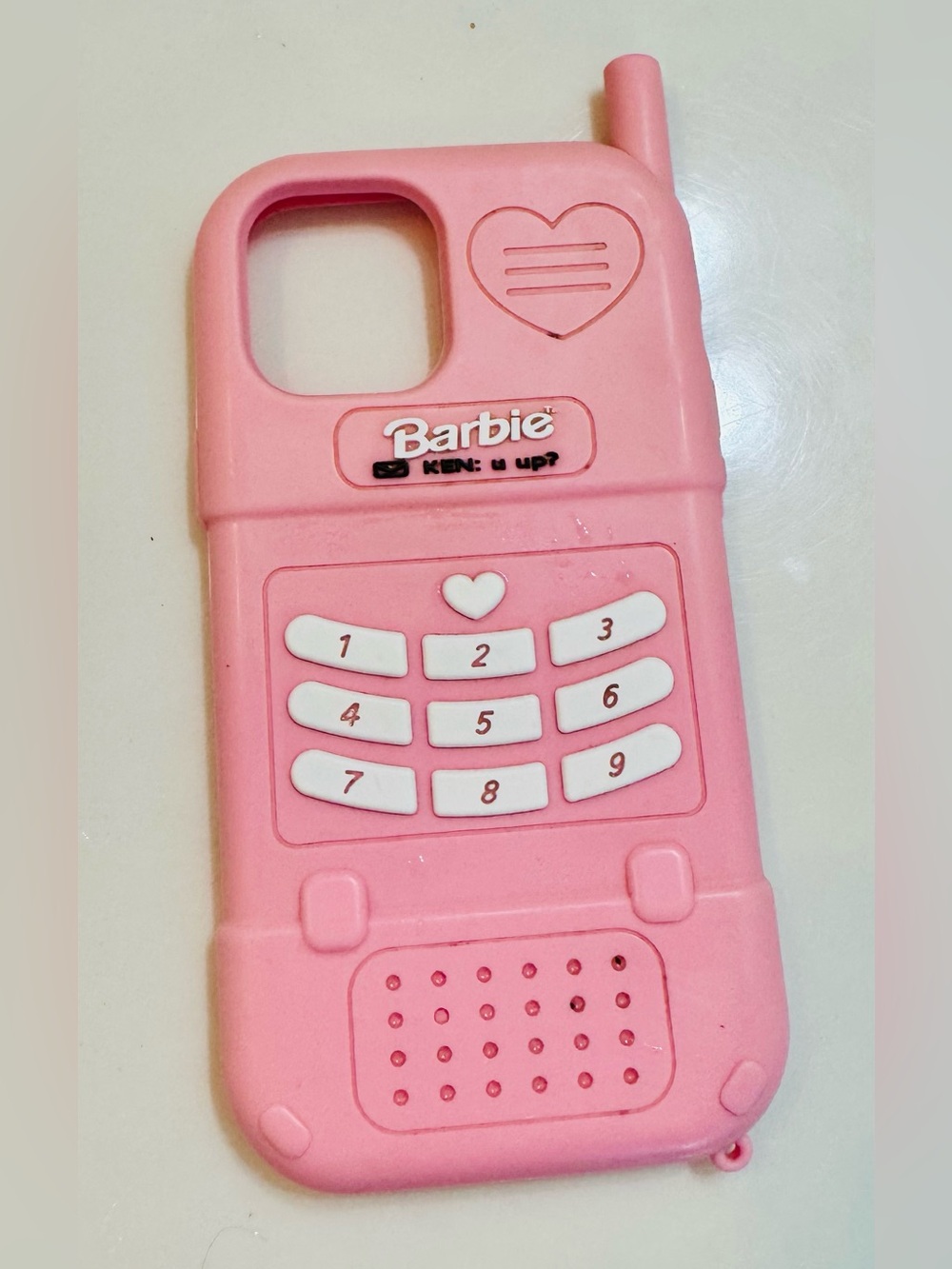 Barbie Pink Retro Toy Phone Silicone iPhone 12 Pro Max Case